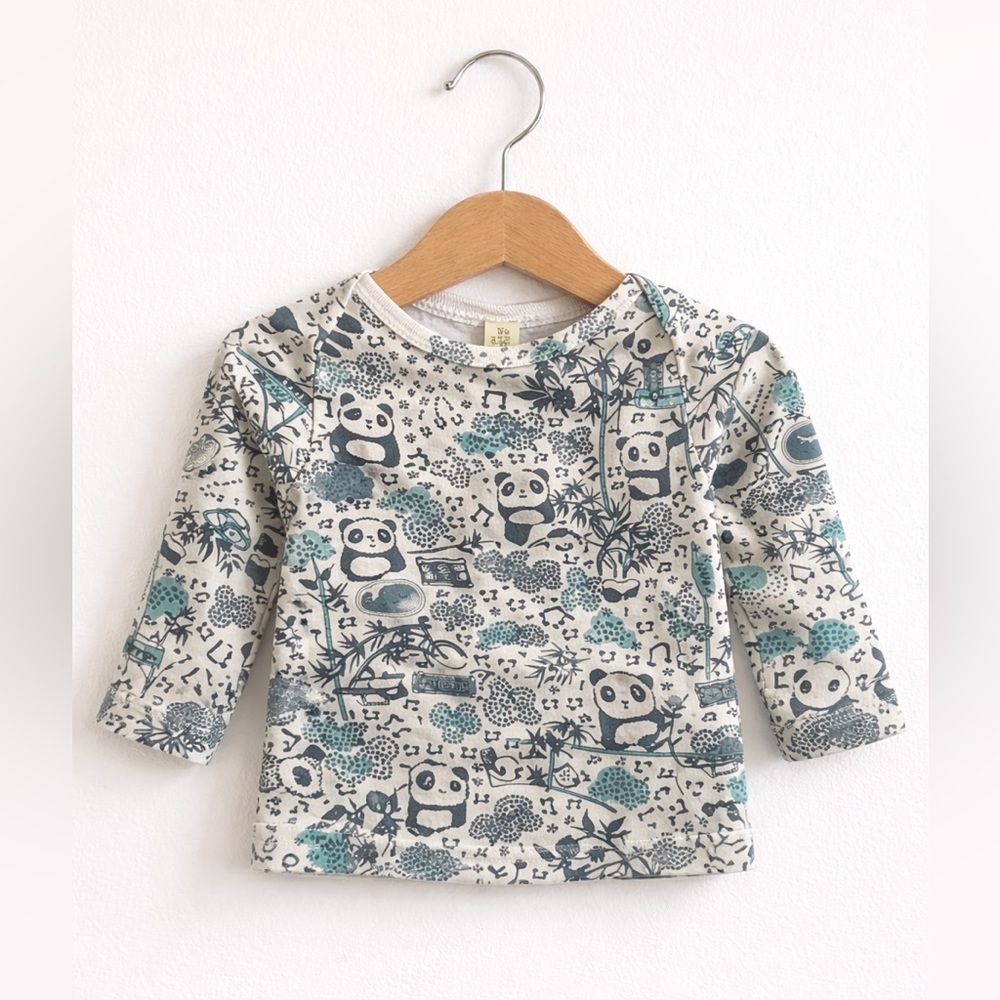 🐼 The Bonnie Mob Organic Cotton Panda Print One-Piece | 6–12M | NWOT